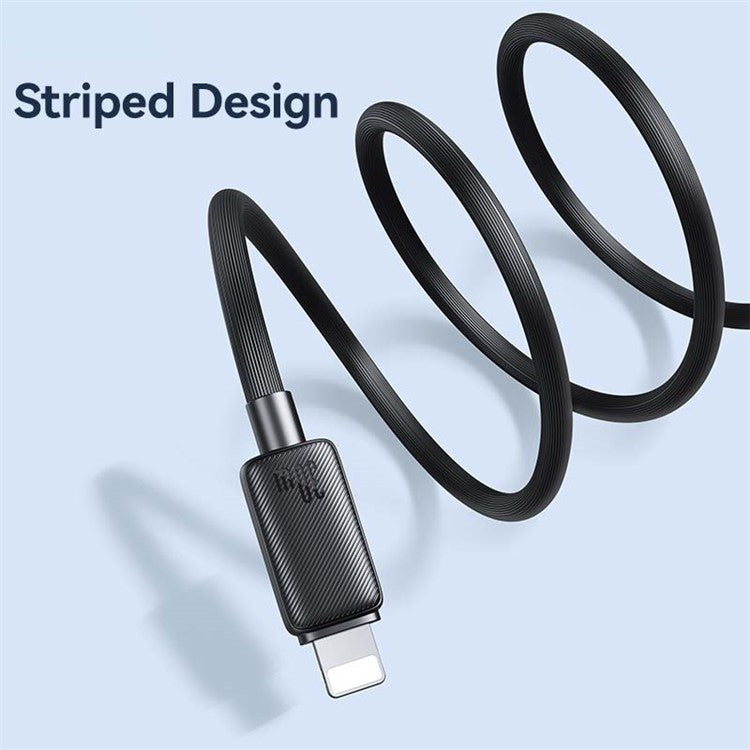 USAMS US-SJ702 3m Type-C to Lightning 30W Fast Charging Cable 480Mbps Data Cable - Black