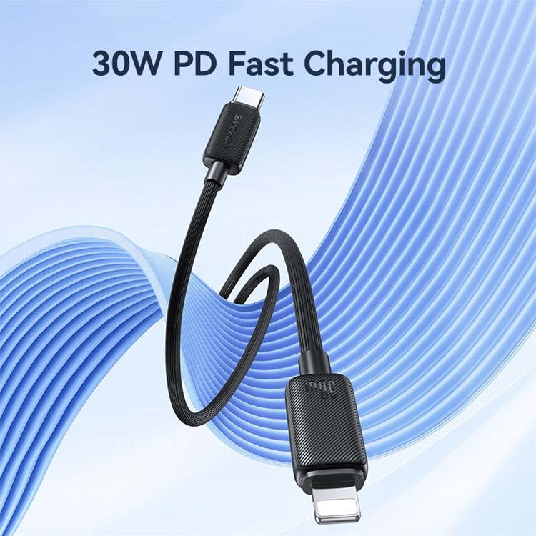 USAMS US-SJ697 2m Type-C to Lightning Fast Charging Cable 30W 480Mbps Charger Cable - Black