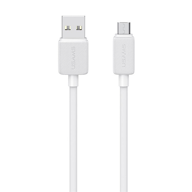 USAMS US-SJ690 1m Micro USB 2A Fast Charging Cable Copper Wire 480Mbps Data Transmission Cord - White