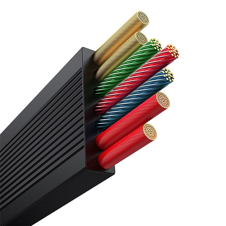 BASEUS Free2Draw Series CB000084 100W 1.1m 3-in-1 Telescopic Data Cable USB to Type-C / Micro USB / iP Fast Charge Cable - Black