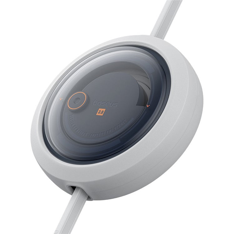 BASEUS Free2Draw Series CB000084 100W 1.1m 3-in-1 Telescopic Data Cable USB to Type-C / Micro USB / iP Fast Charge Cable - White