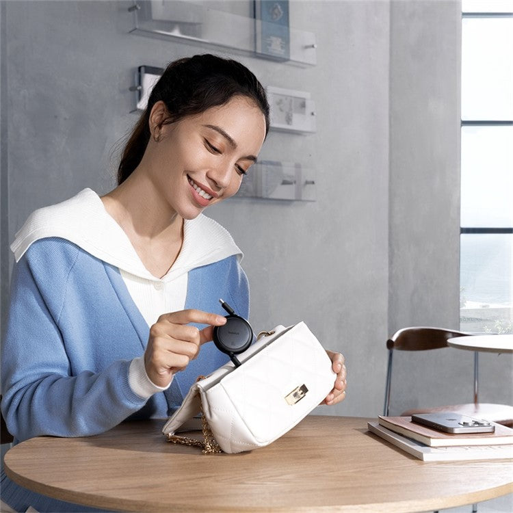 BASEUS Free2Pull Mini CB000088 1m 60W Telescopic Data Cable Type-C to Type-C Fast Charging Cable - Black