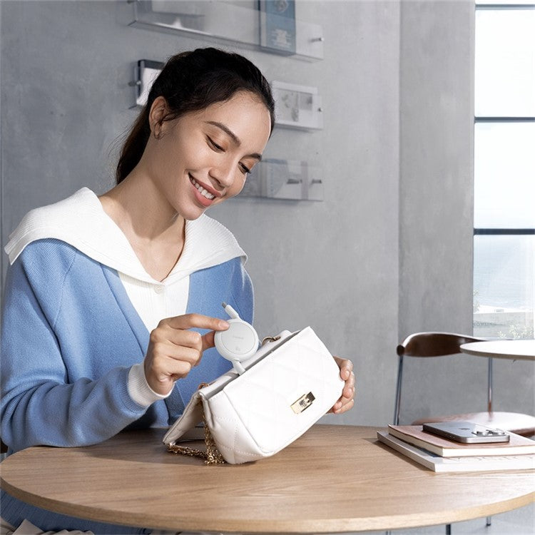 BASEUS Free2Pull Mini CB000088 1m 60W Telescopic Data Cable Type-C to Type-C Fast Charging Cable - White