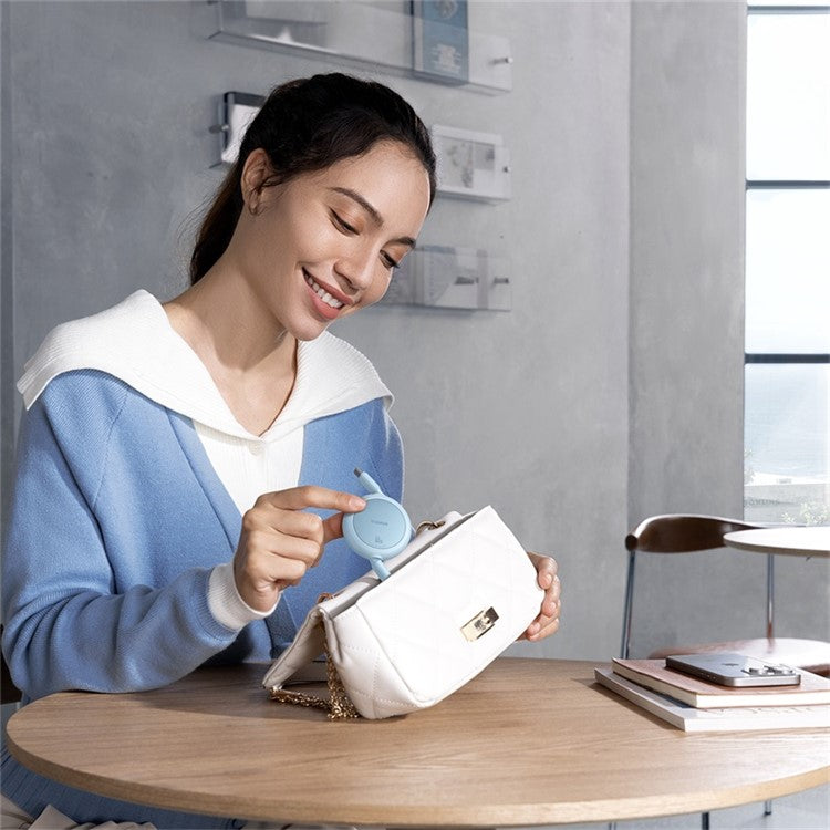 BASEUS Free2Pull Mini CB000088 1m 60W Telescopic Data Cable Type-C to Type-C Fast Charging Cable - Blue