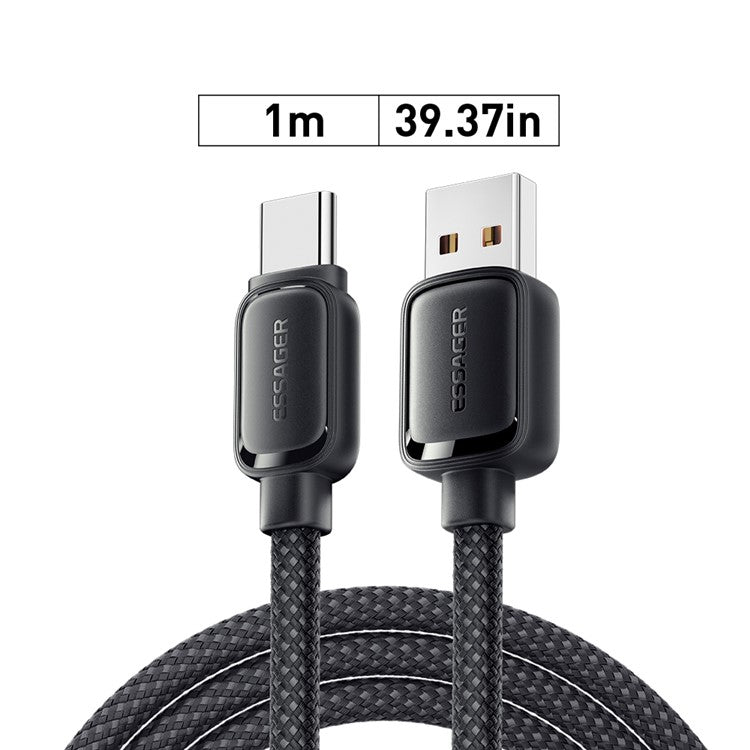 ESSAGER ES-X56 100W / 7A Fast Charging Wire USB-A to Type-C Magnetic Data Cable
