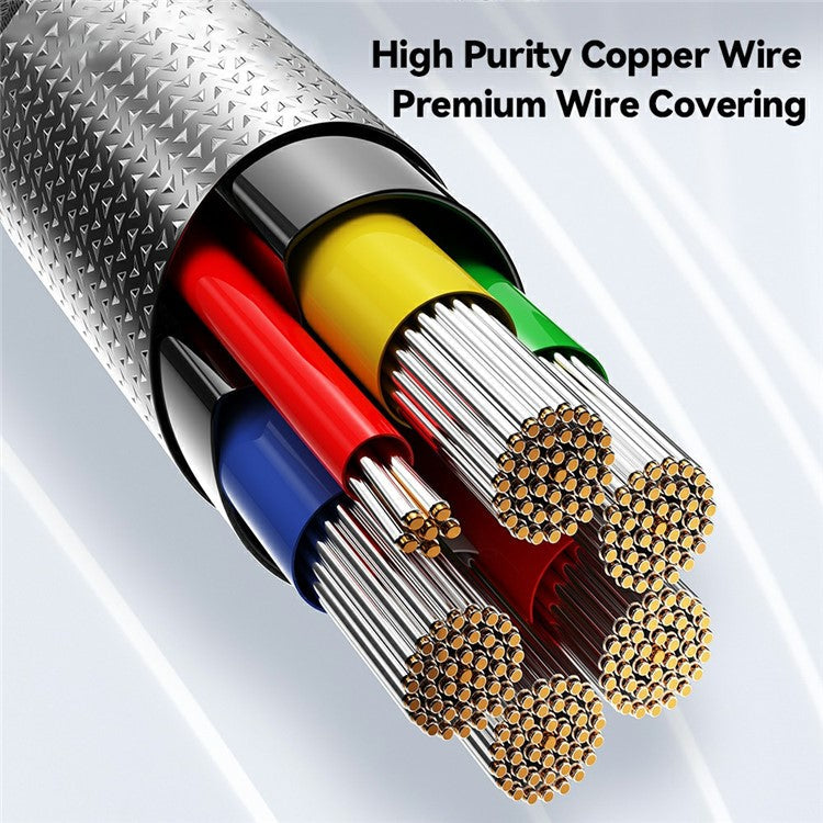 ESSAGER ES-X55 1m Magnetic Coiled 100W USB C to USB C Cable Braided Type C Fast Charging Cable