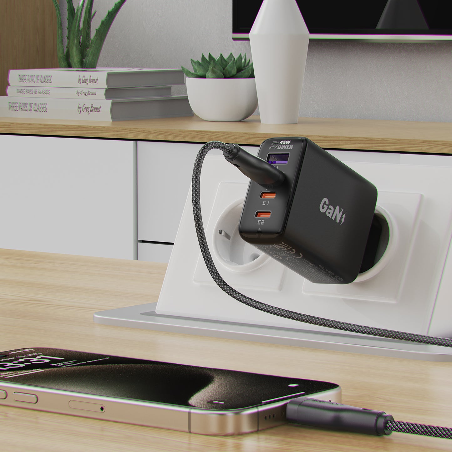 ACEFAST C8-04 1.2m USB-A to USB-C Charging Data Cable 3A Braided USB Charging Cable Cord