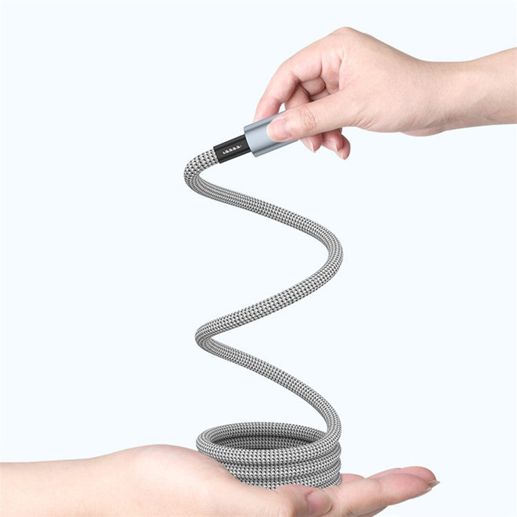 1.5m USB-A to 8Pin 12W Magnetic Charging Cable 480Mbps Phone Data Cable