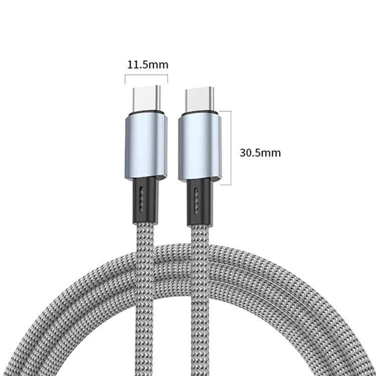 1m USB A to Type-C 480Mbps Magnetic Data Cable 18W Charging Wire for Mobile Phones