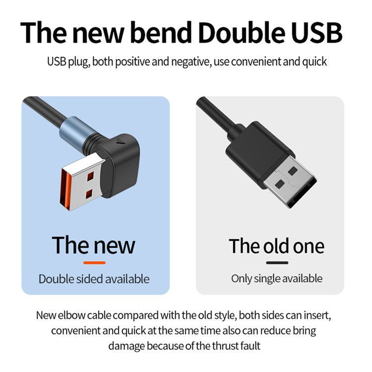 USB to Micro+Type-C+iP 3-in-1 Fast Charging Spring Cable Support Carplay - L-shaped Elbow