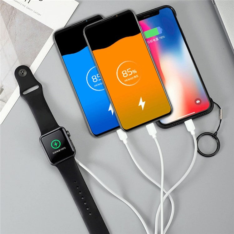 122cm for Apple Watch / Phone Type-C Plug 4-in-1 Charging Cable Watch Wireless Charging Dock, with Decoding Chip - White