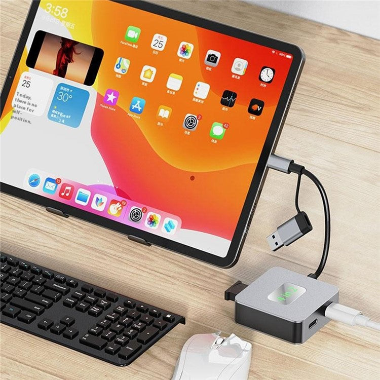 2320A Type-C / USB 4-in-1 USB Hub 2xTypc-C3.2 + 2xUSB3.2 10Gbps Data Transfer Adapter