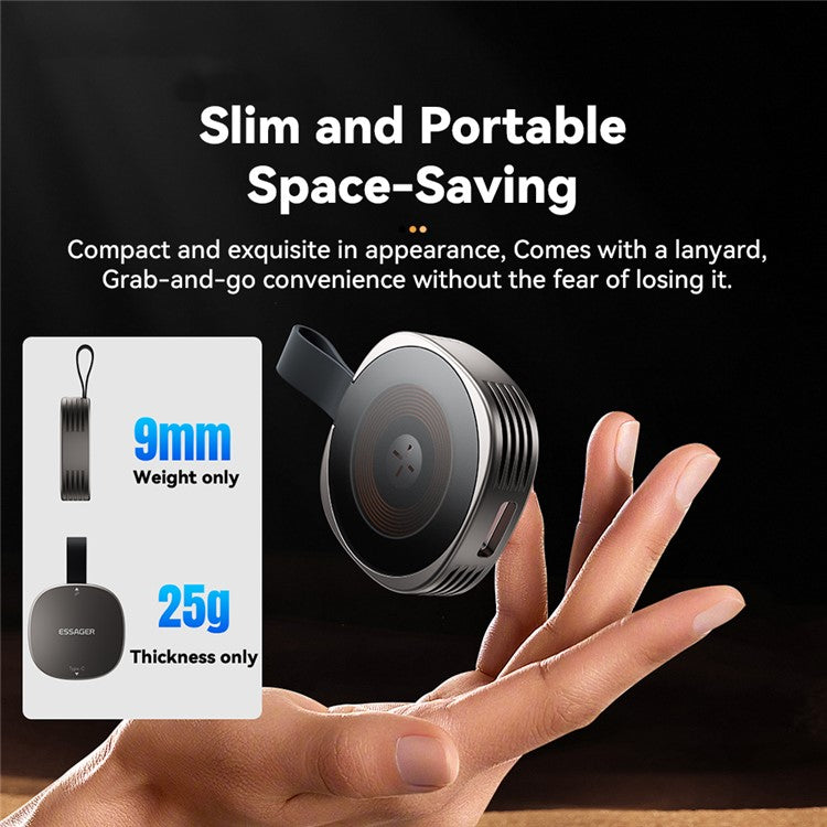 ESSAGER EDWXTL-BY0A-P Zinc Alloy Wireless Charger Bracelet Charging Dock Station