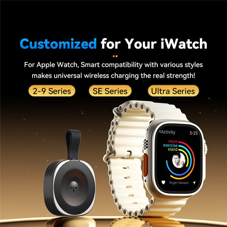 ESSAGER EDWXTL-BY0A-P Zinc Alloy Wireless Charger Bracelet Charging Dock Station