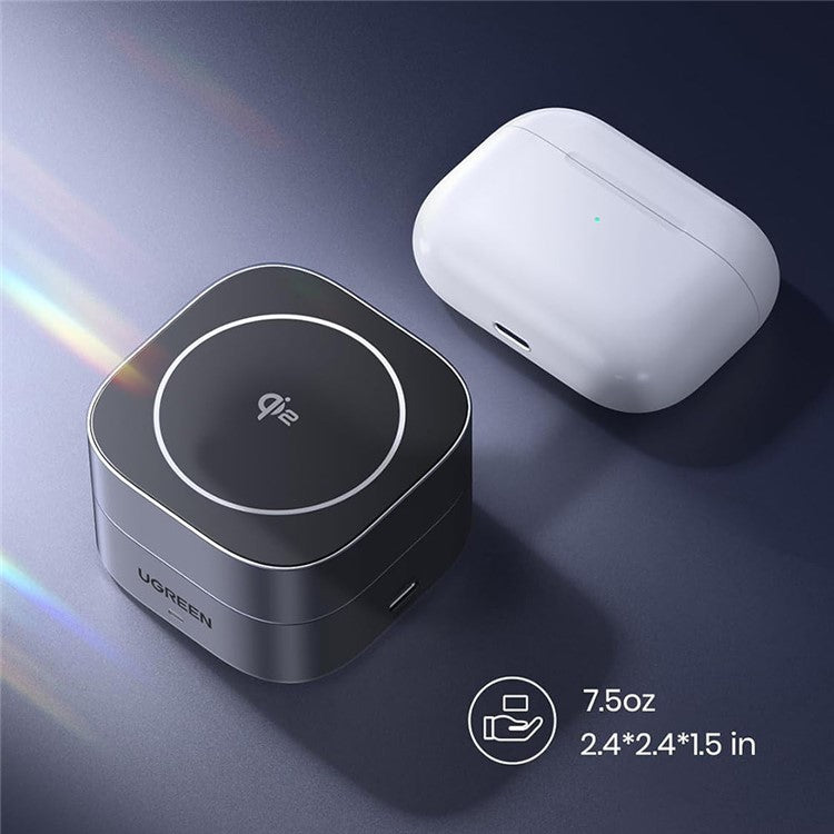 UGREEN Qi2 Magnetic Foldable 2-in-1 Fast Wireless Charger 15W Charging Stand For iPhone 16 / 15 / 14 Airpods Pro