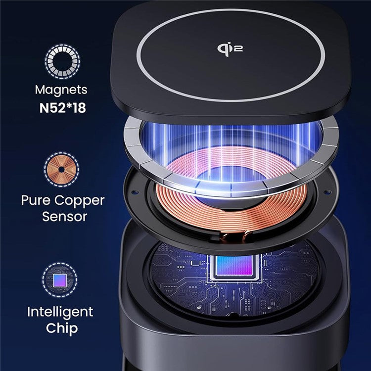 UGREEN Qi2 Magnetic Foldable 2-in-1 Fast Wireless Charger 15W Charging Stand For iPhone 16 / 15 / 14 Airpods Pro