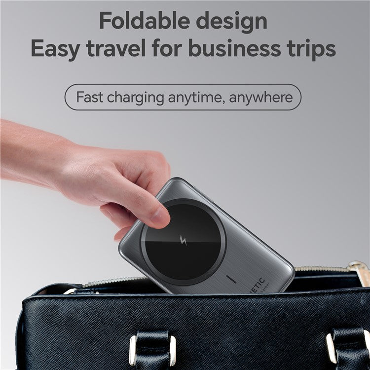 W93 Aluminum Alloy Magnetic Foldable 3 in 1 Wireless Charger Stand for iPhone / Apple Watch / AirPods