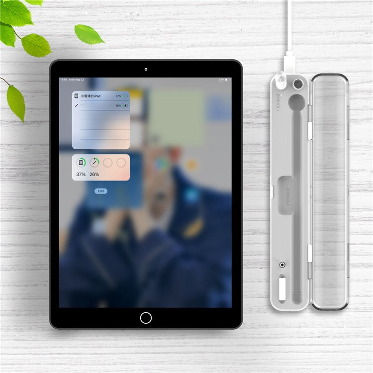 P1 For Apple Pencil 2nd / 1st Generation Storage Case Wireless Charging Box 2-In-1 Carrying Case Magnetic Design Pen Holder