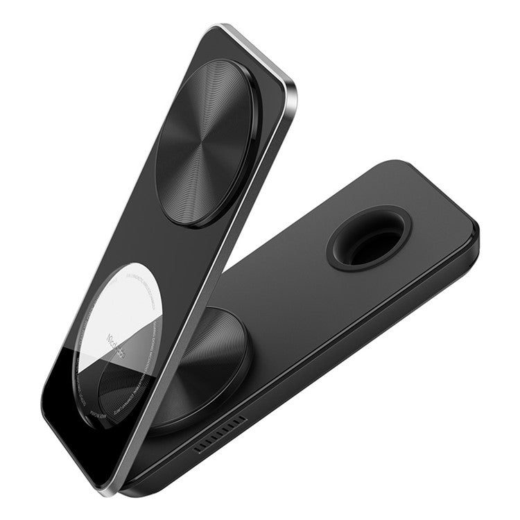 MCDODO CH-115 3-in-1 Magnetic Wireless Charger Strong Adsorption Folding Fast Charging Stand iPhone 12 / 13 / 14 Series Mobile Phones - Black