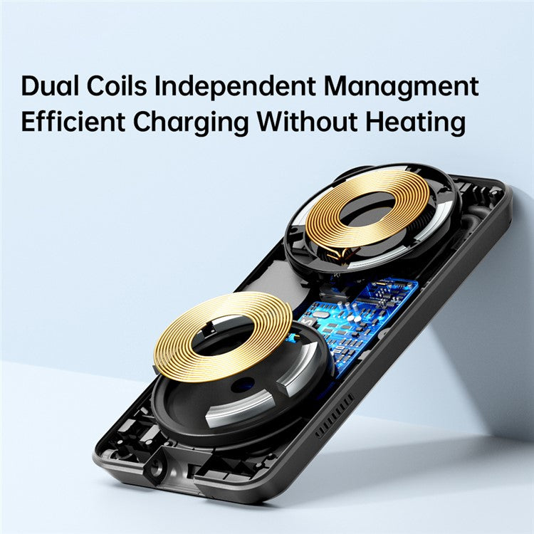 MCDODO CH-115 3-in-1 Magnetic Wireless Charger Strong Adsorption Folding Fast Charging Stand iPhone 12 / 13 / 14 Series Mobile Phones - Black