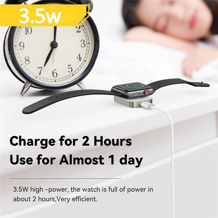 ESSAGER For Apple Watch Portable Wireless Charger Smartwatch Charging Dock - 8-pin Female