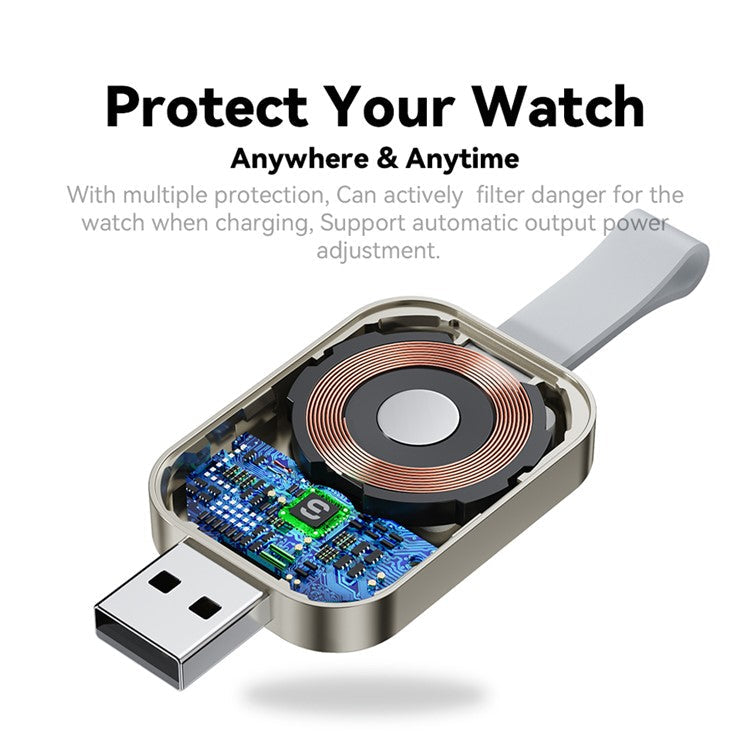 ESSAGER For Apple Watch Portable Wireless Charger Smartwatch Charging Dock - 8-pin Female