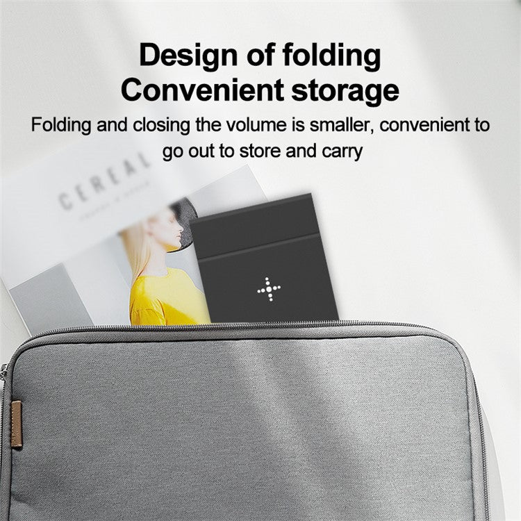 X1 3-in-1 Folding Wireless Charger for iPhone / iWatch / AirPods Portable Fast Charging Stand - Black