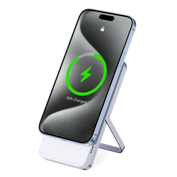 DUZZONA W19 15W Wireless Charger for iPhone 16 Series / Apple Watch 10 / AirPods 4 3-in-1 Sliding Charging Station Stand - White