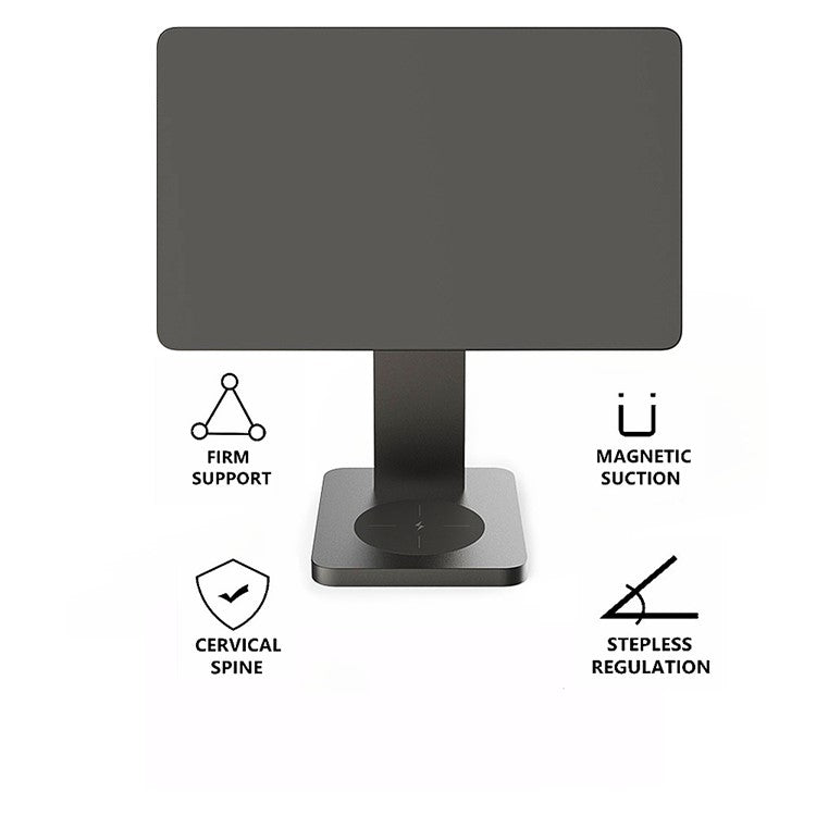 For iPad Pro 11 inch / Pro 12.9 inch Folding Magnetic Tablet Stand Support for iPhone / AirPods Wireless Charging, Detachable Desktop Tablet Holder