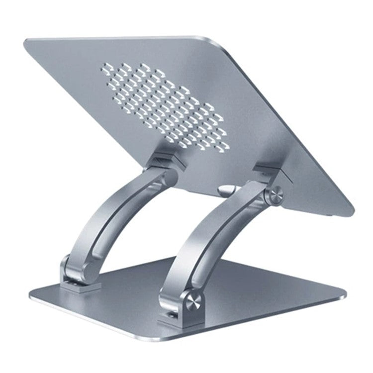 AS010 Adjustable Aluminum Alloy Laptop Riser Desktop Stand Holder for Notebook Computer - Grey
