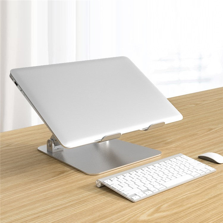 AS010 Adjustable Aluminum Alloy Laptop Riser Desktop Stand Holder for Notebook Computer - Silver