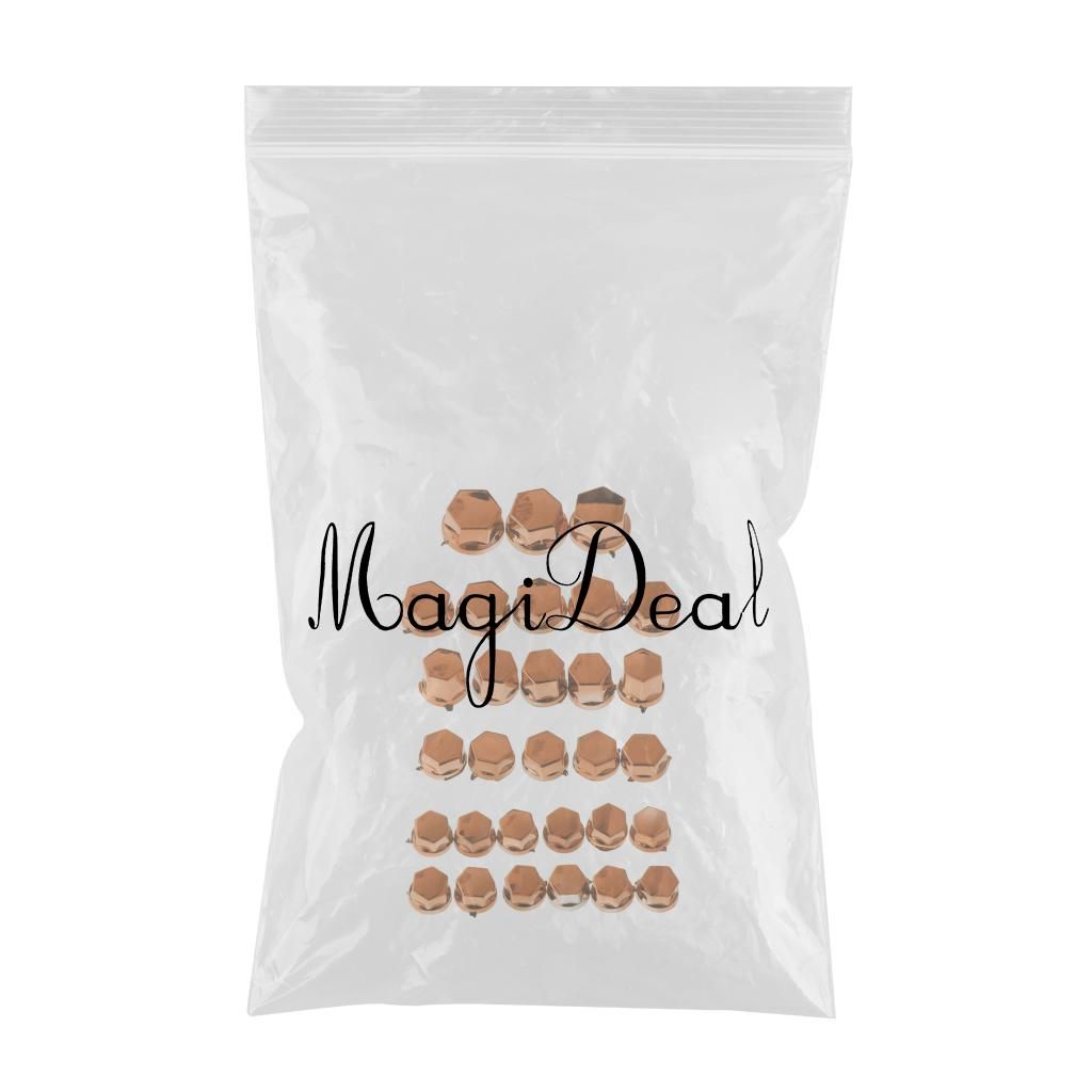 30 Pieces Motorcycle Screw Nut Bolt Cap Cover Decoration for Yamaha Orange