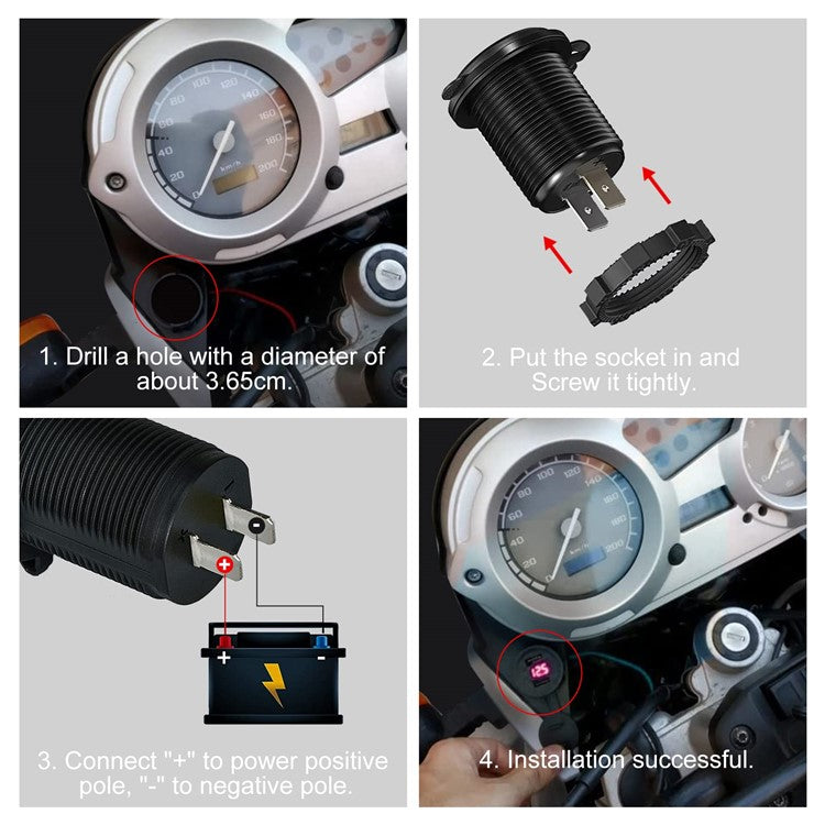 2.1A Dual USB Car Charger Socket with Digital Voltage Display for iPhone iPad Camera