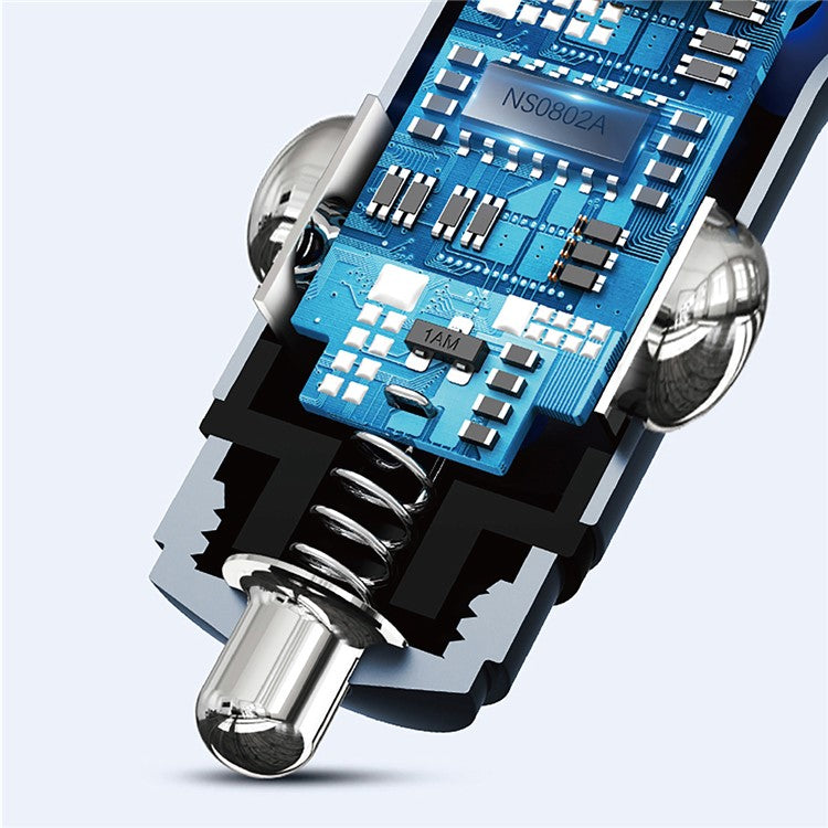 C14 Colorful Light Dual USB Car Bluetooth MP3 Music Player FM QC3.0 PD Fast Speed Phone Charger