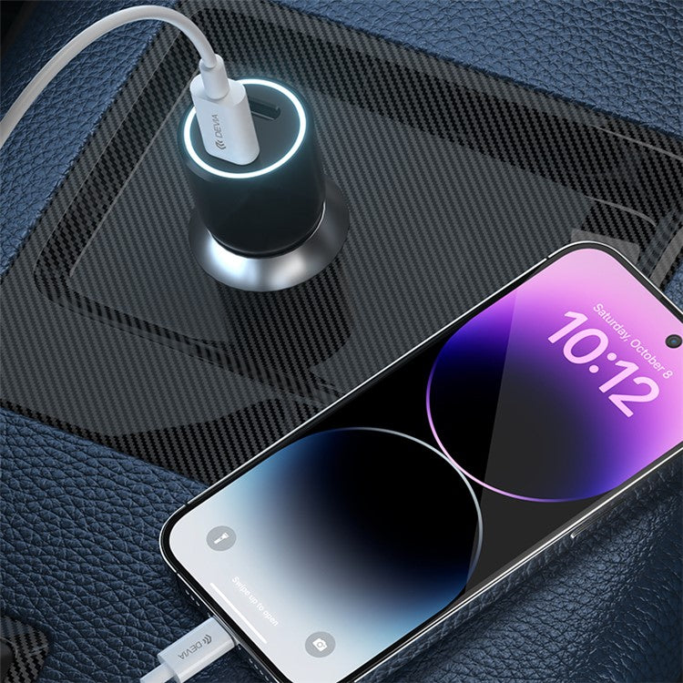 DEVIA Smart Series Dual Type-C Car Charger PD 40W Fast Charging Phone Charger Adapter