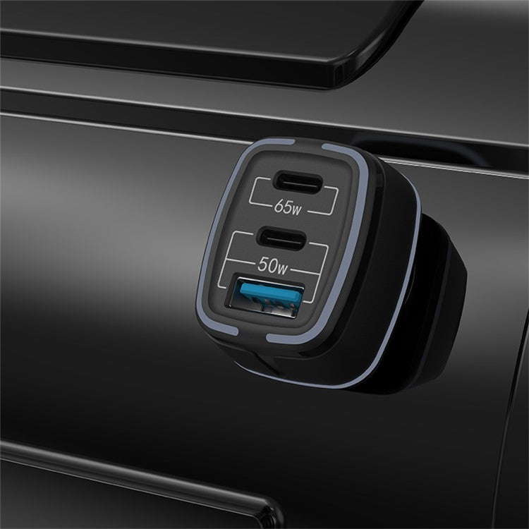 DEVIA Extreme Speed Series 115W Fast Charging Car Charger USB+Dual Type-C Car Charger Adapter
