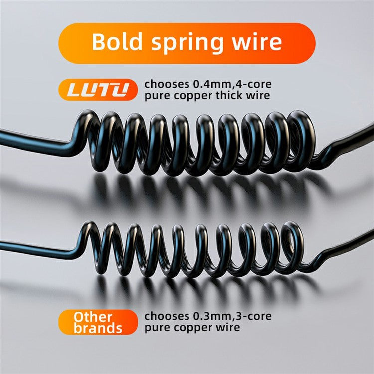 K2S PD 65W Phone Fast Charging Adapter USB+Type-C Car Charger with Type-C / 8-Pin Spring Cable