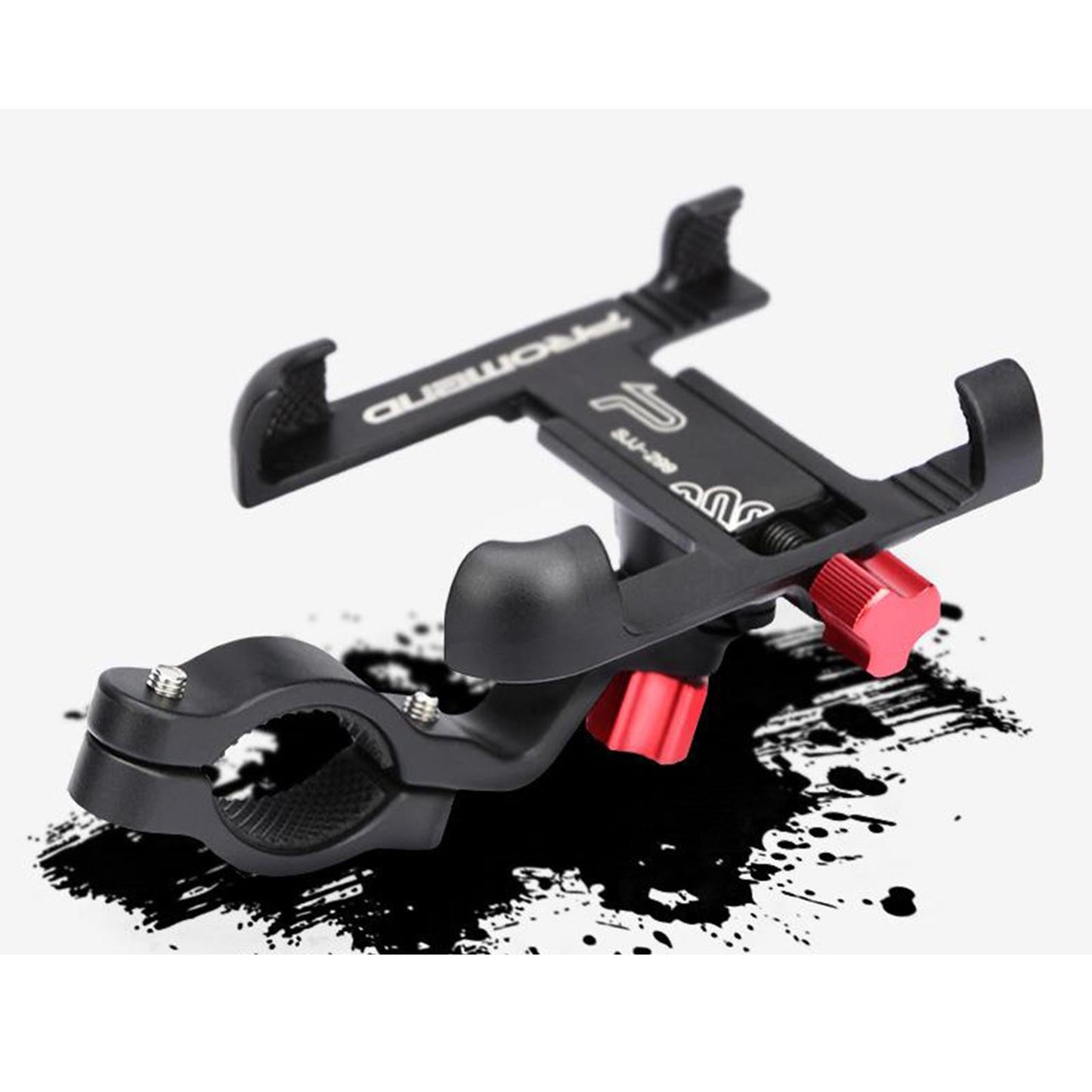 MTB Bicycle Aluminum Handlebar Cell Phone Holder Mount Black 01