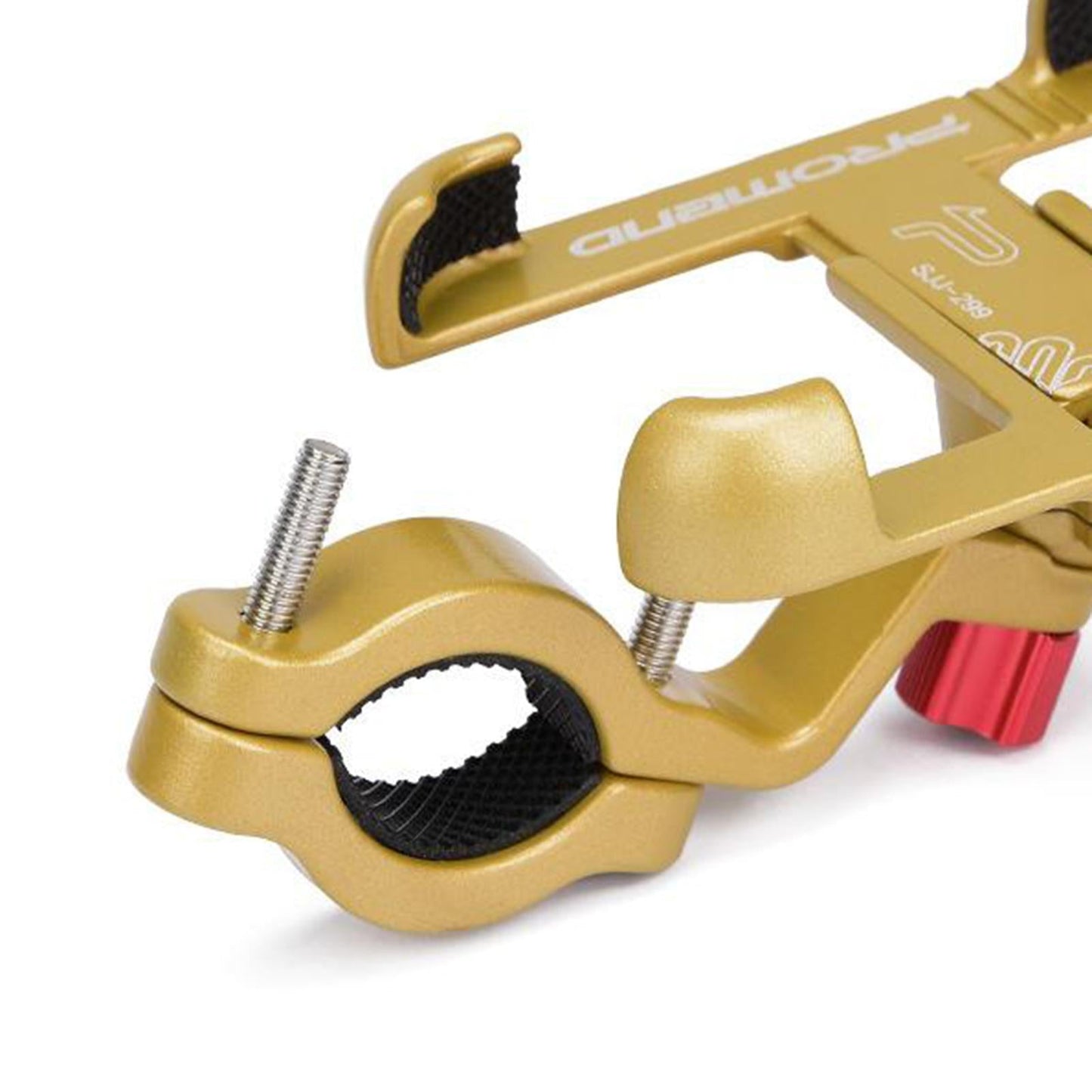 MTB Bicycle Aluminum Handlebar Cell Phone Holder Mount Golden 01