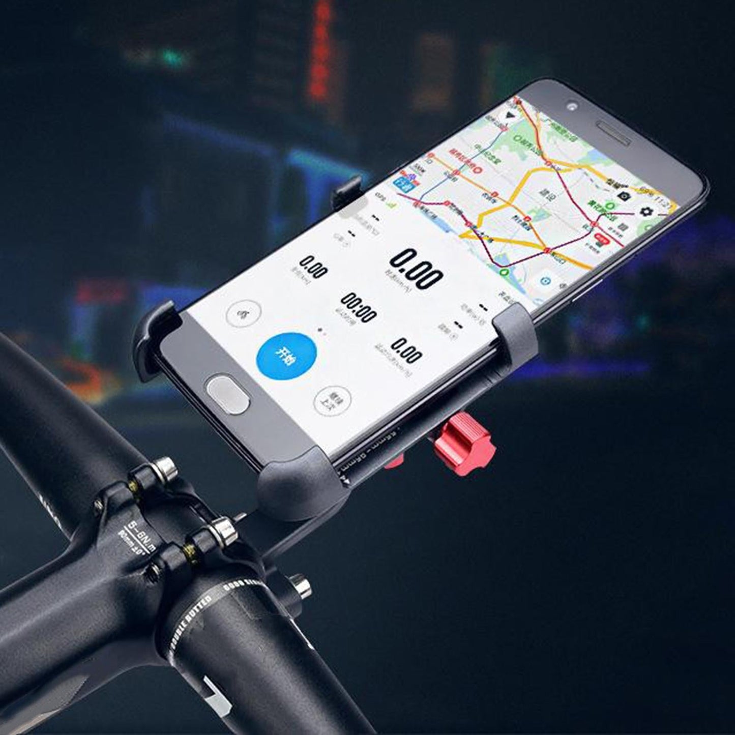 MTB Bicycle Aluminum Handlebar Cell Phone Holder Mount Golden 01