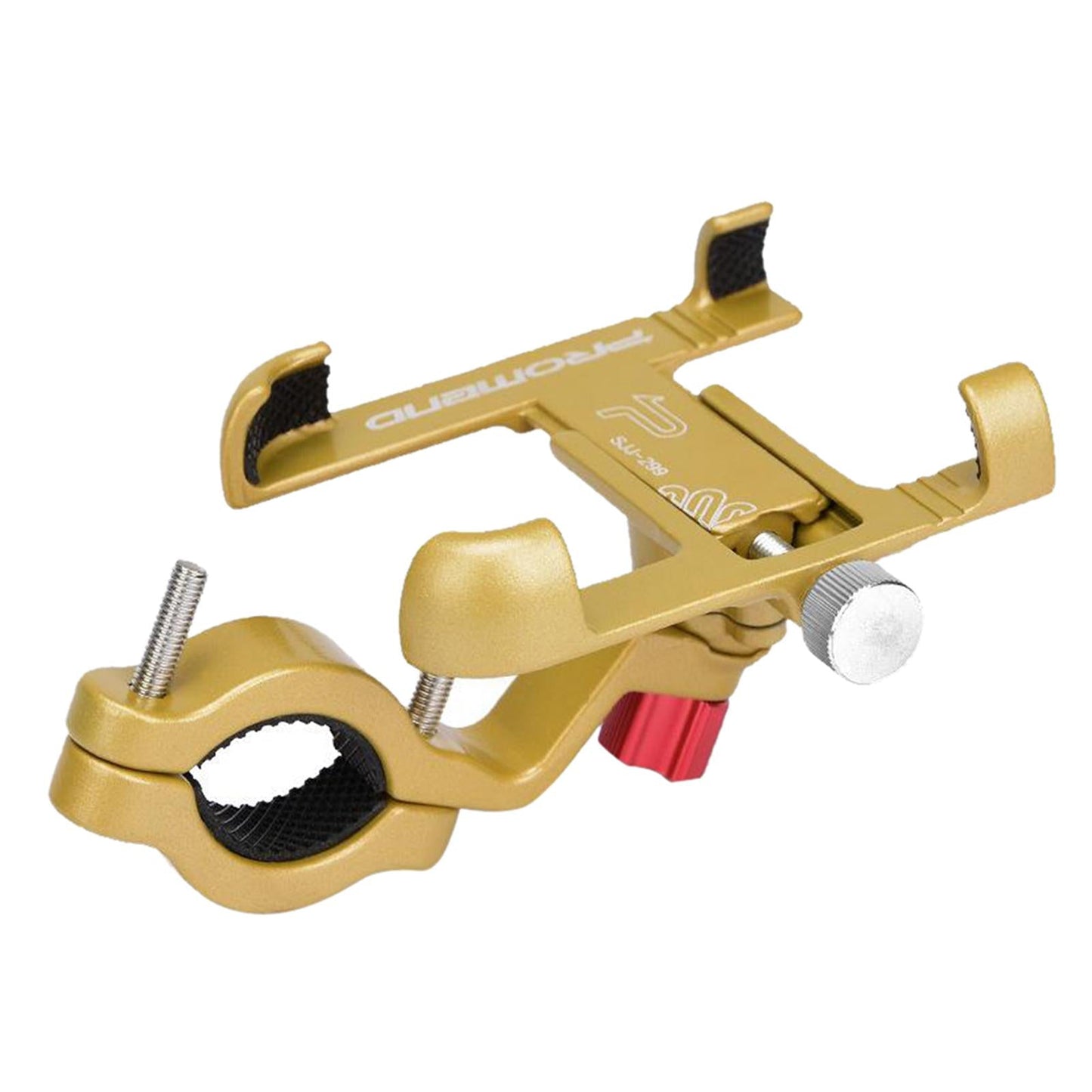 MTB Bicycle Aluminum Handlebar Cell Phone Holder Mount Golden 01