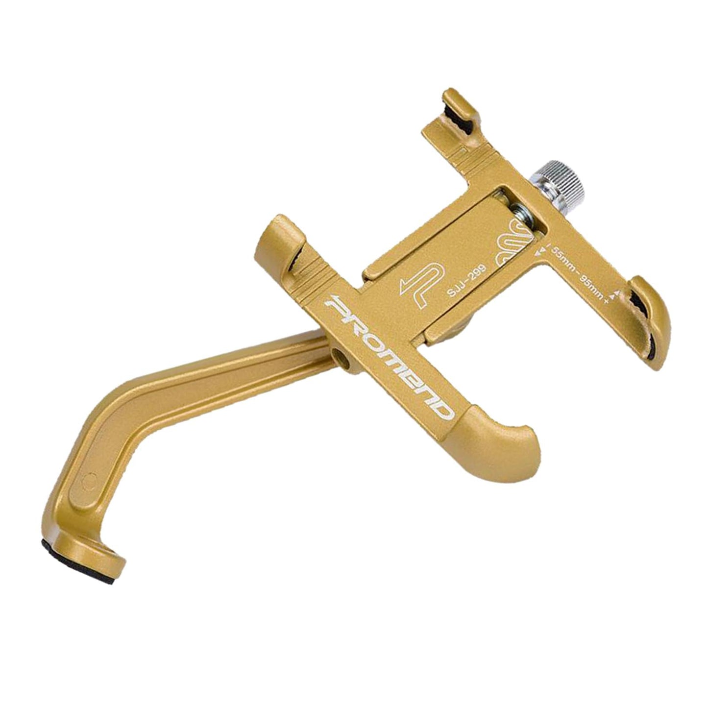 MTB Bicycle Aluminum Handlebar Cell Phone Holder Mount Golden 02