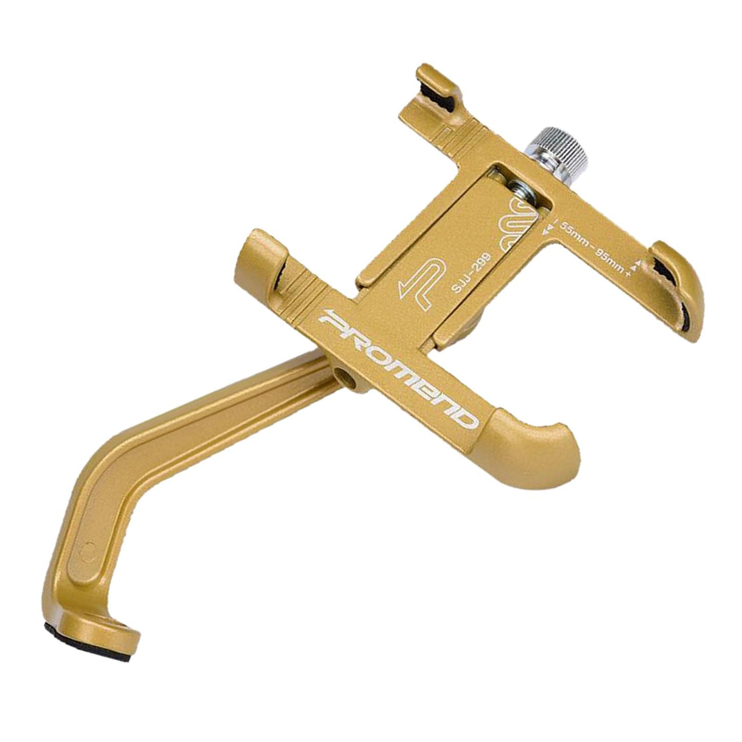 MTB Bicycle Aluminum Handlebar Cell Phone Holder Mount Golden 02