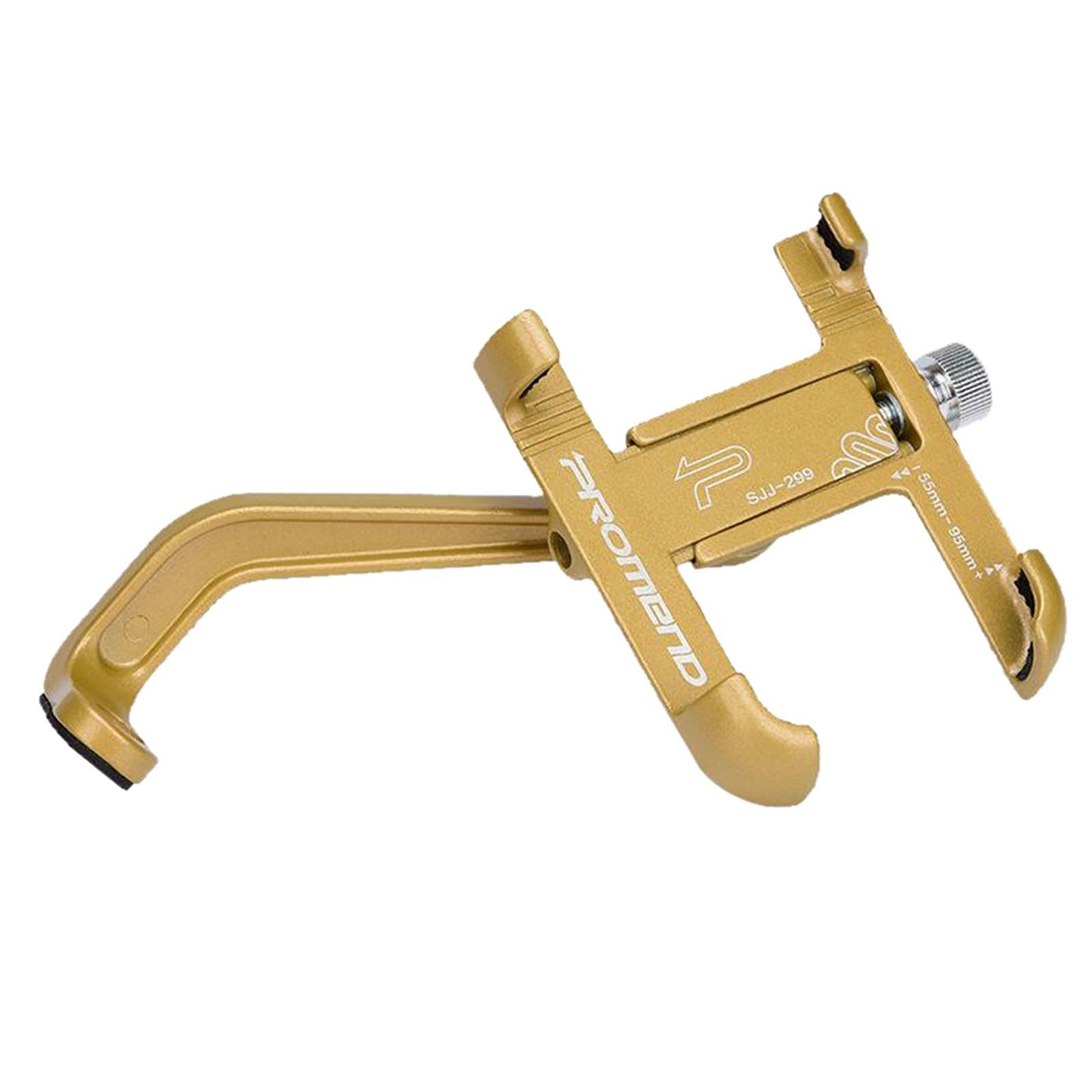 MTB Bicycle Aluminum Handlebar Cell Phone Holder Mount Golden 02
