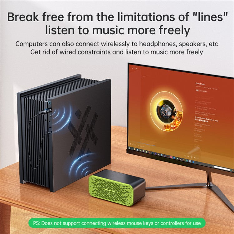 GT72 USB Wireless Audio Adapter LED Digital Display Bluetooth 5.4 Audio Receiver Transmitter