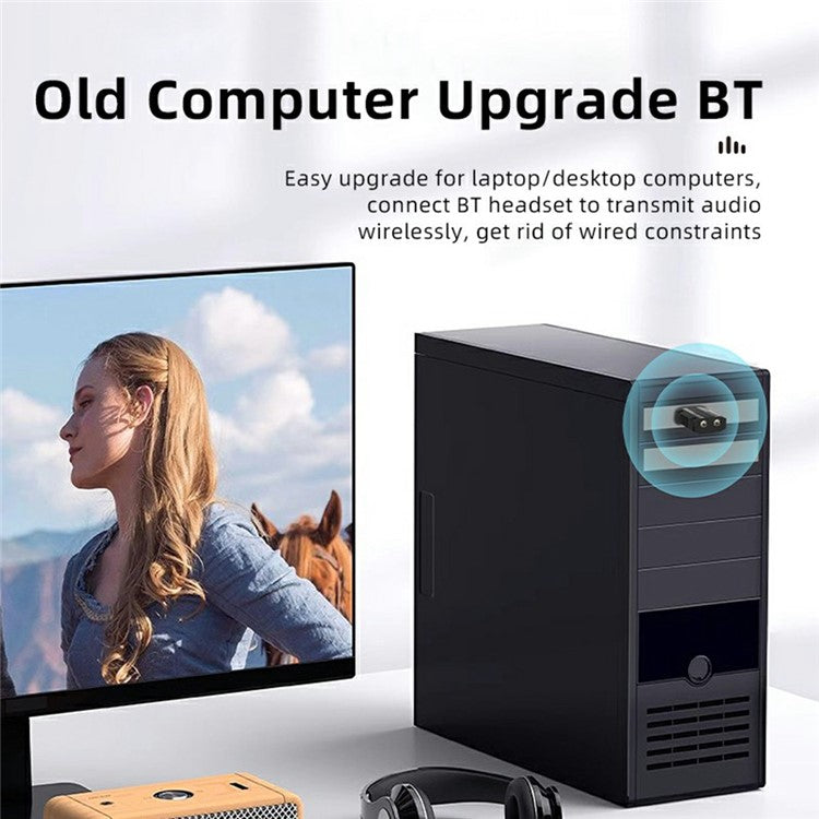 W15 2 In 1 Car Audio Transmitter Receiver Bluetooth 5.3 AUX Adapter USB Dongle