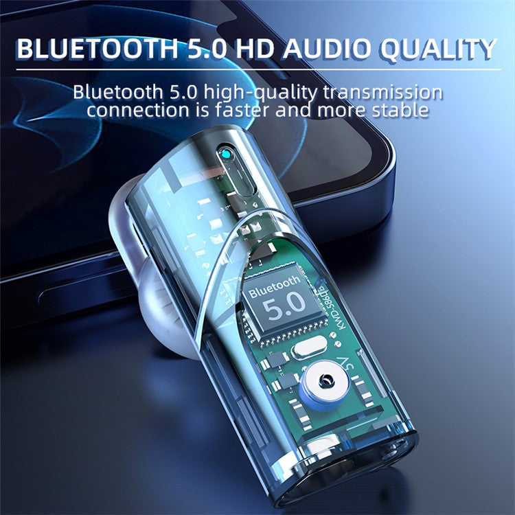 V16 Type-C+USB Car Charger Bluetooth Detachable Headset Earphone Support Hands-free Phone Calls Voice Control - Greyish White