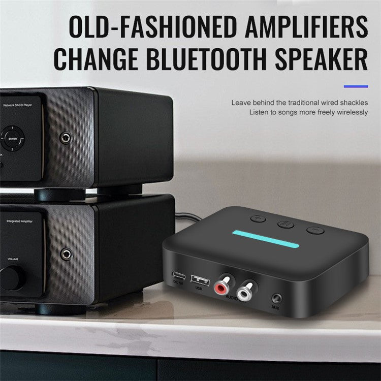 T88 5.3 Bluetooth Audio Receiver Adapter NFC Wireless Bluetooth Extender 3.5mm AUX Speaker