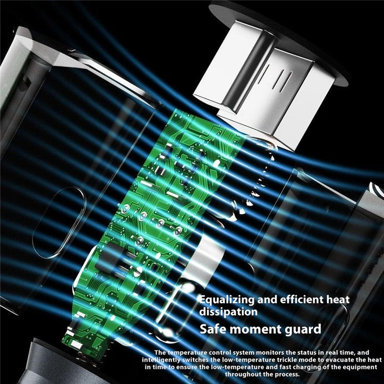 DUDAO R4T 49W Transparent Car Charger QC3.0 USB+Type-C PD Fast Charging Power Adapter