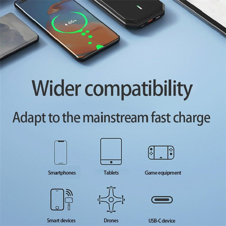 PT16 66W Phone Charging Adapter USB + Type-C Port Car Charger with Type-C and 8-Pin Retractable Cable